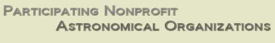 Participating non-profit astronomy organizations